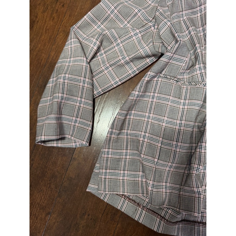 Cato Women's Plus Size 22/24W Plaid Double-Breasted Blazer dark academia staple - Picture 3 of 8